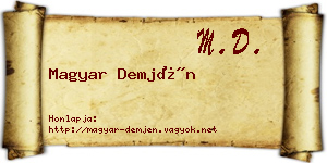 Magyar Demjén névjegykártya